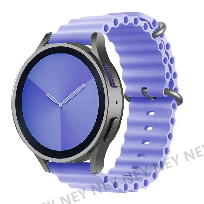 Ocean Silicone Bands For Samsung Galaxy Watch 7/6-4 classic/5-Pro/active 2 22mm 20MM Bracelet Amazfit Huawei GT 4-3 Watch Strap