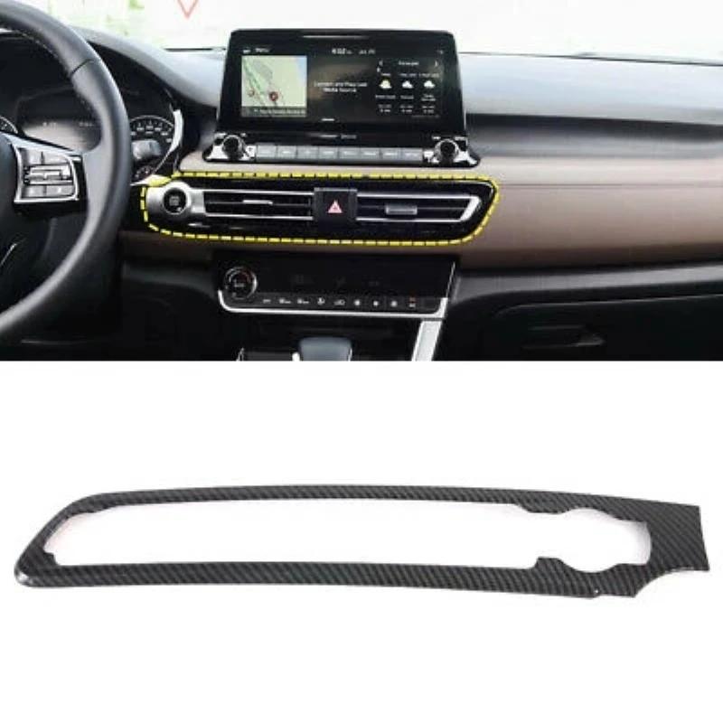 Для Kia Seltos Накладка на кнопку стеклоподъемника Панель переключения передач Крышка подстаканника ABS Карбон Аксессуары для интерьера