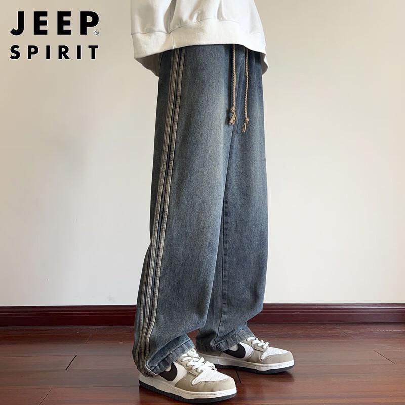JEEP SPIRIT Men's Straight Loose Fit Jeans