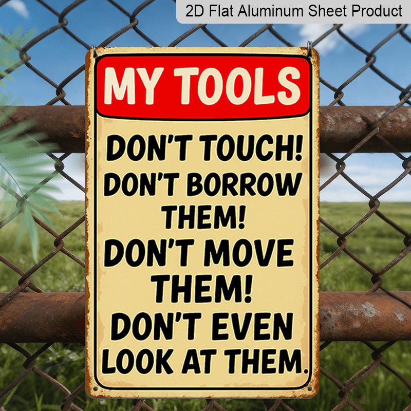 2D Flat, One Piece, My Tools, Aluminum Art Card, Suitable As A Fun Wall Decoration for Outdoor, Living Room, Bedroom, Bathroom, Home, Bar, Cafe