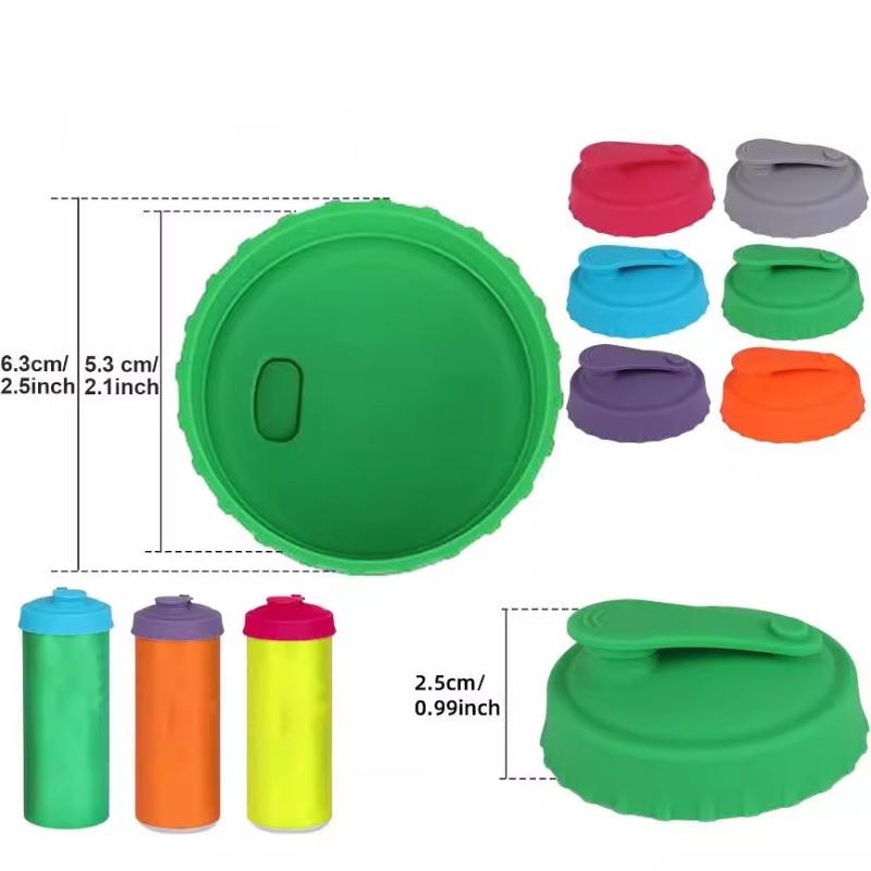 Silicone Soda Can Lid Reusable Can Stopper for Soda Beer Drinks Juice Coke Beverage Fits Standard Cans Protecto Coke Can