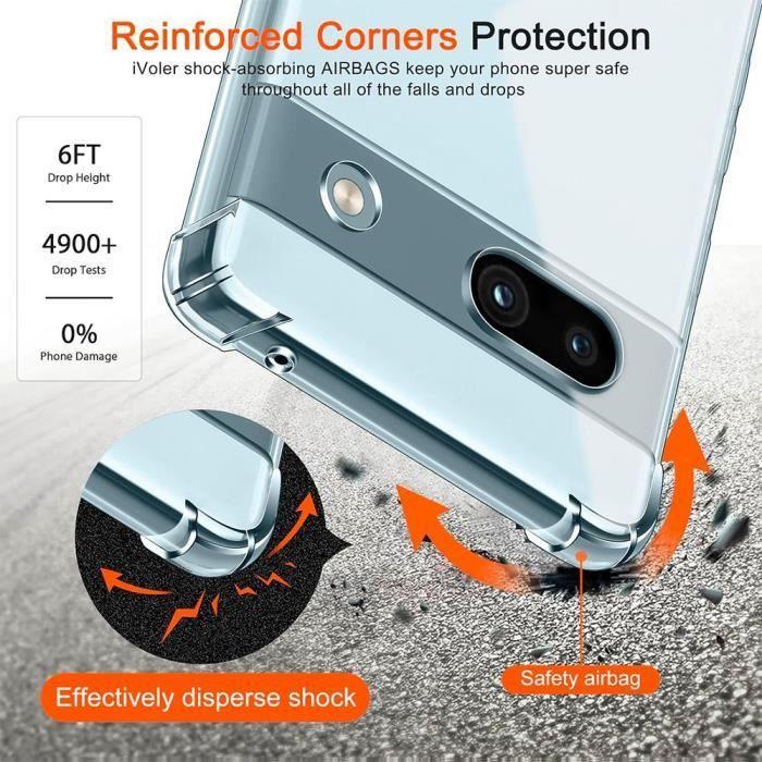 Coque de protection - E.F.CONNECTION - Google Pixel 7a - Silicone - Antichoc - Transparent