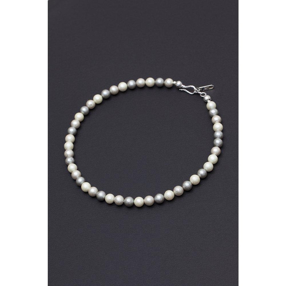 [Hazina] 8Mm Multi Gray Pearl Necklace