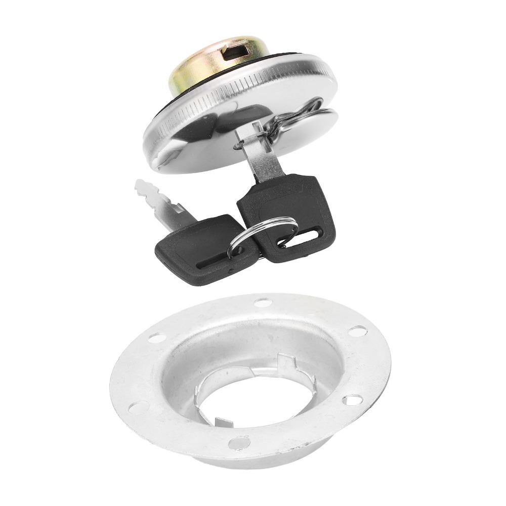 6 Holes Tank Fuel Gas Cap Stainless Steel with 2 Keys Tank Fuel Gas Cover Round Shape 85mm Tank Fuel Gas Cap Key
