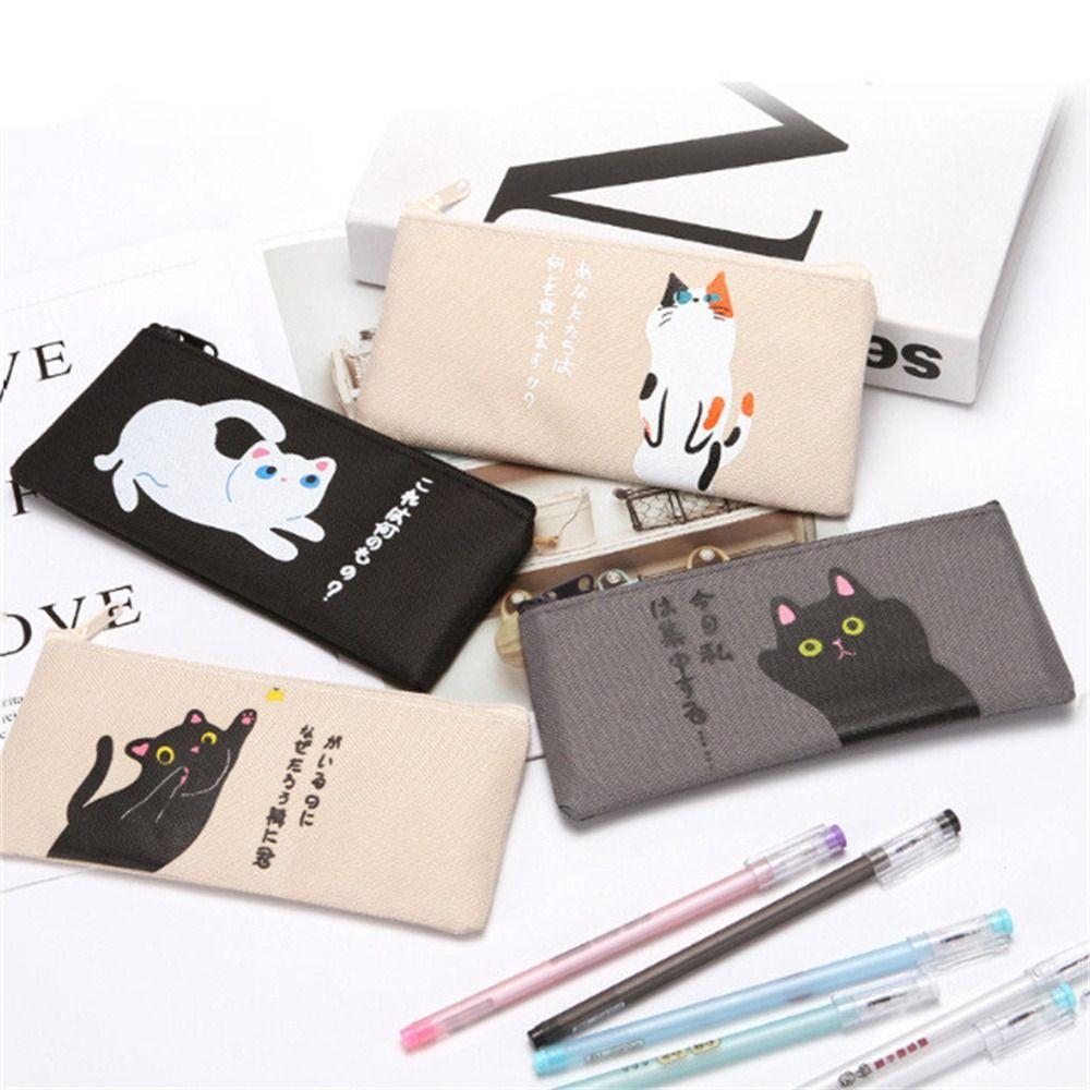 Cartoon Children Gift Zipper Case Canvas Children Pencil Case Pencil Bag Pen Bags Cosmetic Bag