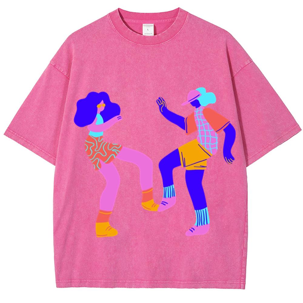 Мужские стираные винтажные футболки уличная ретро-панк футболка женская Harajuku повседневная хлопковая футболка с коротким рукавом с эффектом кислотной стирки верхняя часть