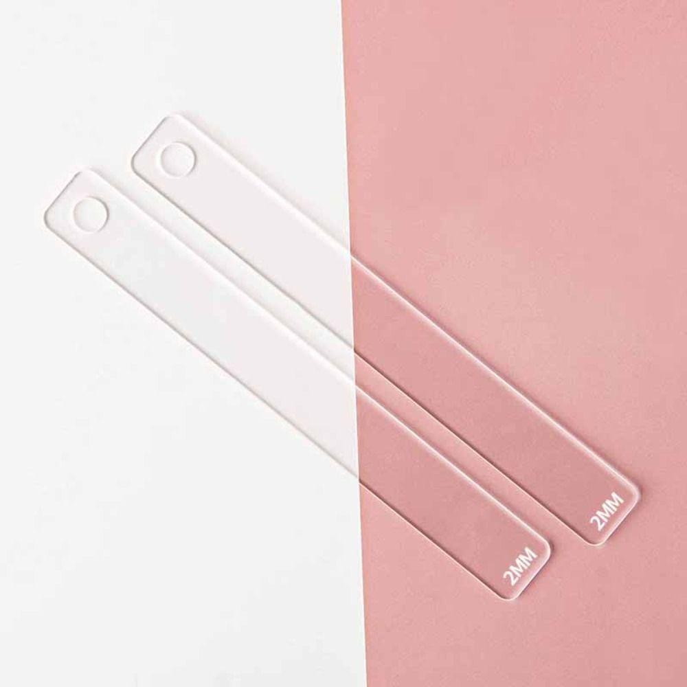 2 шт./компл. прозрачная линейка толщины глины, акриловая линейка для самостоятельного изготовления, роликовая керамическая полимерная линейка