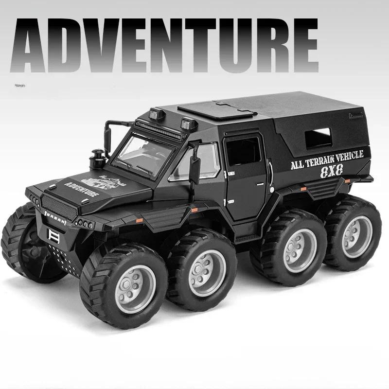 AAYE1 1/32 Russian Avtoros Shaman 8x8 ATV Alloy Model Toys Car Simulation Metal Diecast Sound And Light Vehicles Boys Collection Gifts