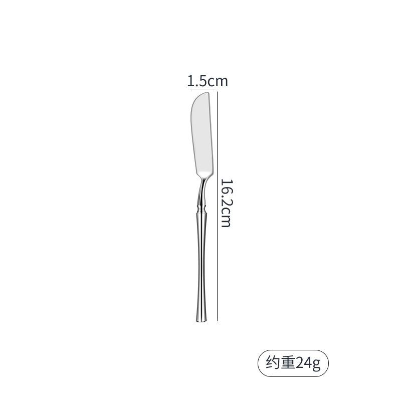 304 Stainless Steel Small Waist Knife, Fork and Spoon Thickened Bright High-end Western Food Steak Knife, Fork and Spoon Tableware Set