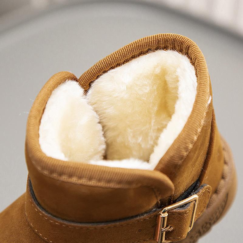 Children's Snow Boots Winter New Girls Fleece Warm Cotton Boots Boys Thickened Short Boots