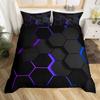 Шестиугольное Геометрическое Пододеяльник Темно-синий Чехол на Одеяло Акварельный Сотовый Абстрактный Тай-дай Комплект Постельного Белья Микрофибра Чехол на Одеяло