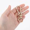 2 шт. Вертлюжный карабин с триггером, застежка-лобстер, подпружиненный зажим, клипса для ключей с двойным отверстием для сумок, ключей от машины, брелок