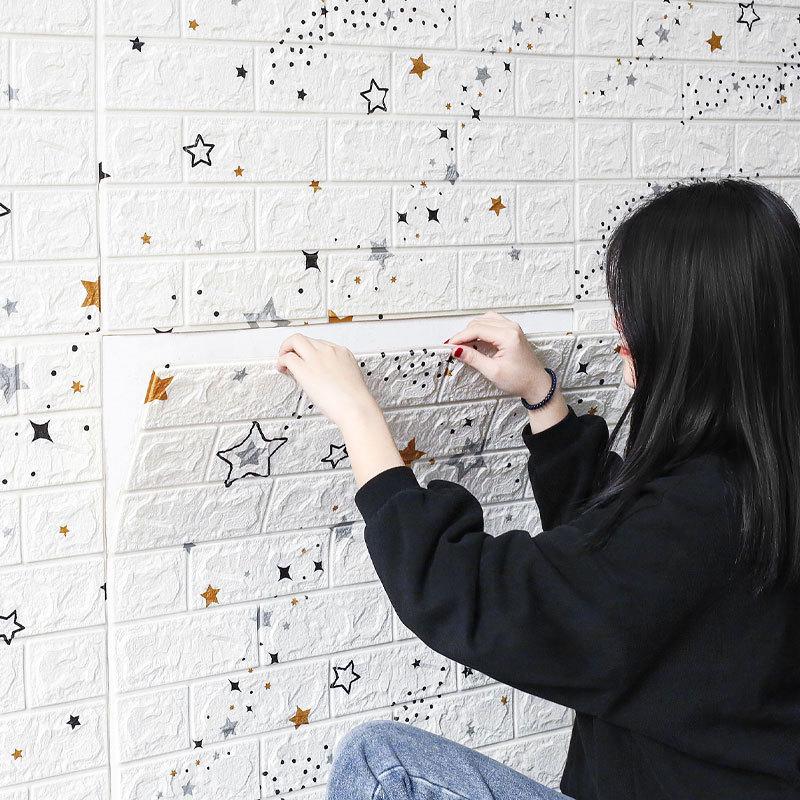 1/5/10 шт. 70*38 см 3D самоклеящиеся обои наклейки на кирпичную стену домашний декор обои для стен DIY спальня Papel De Parede