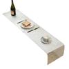 TOMMYFIELD Table Runner, Gold Tablecloth, Dining Mat, for Dinner Tables and Parties (Silver)