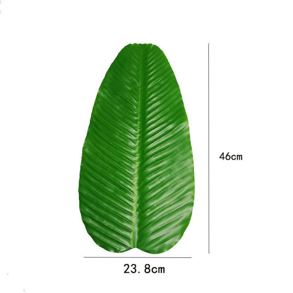 Tropical Artificial Banana Leaf Place Mats Large Drink Cup Coasters Fruits Plate Table Decoration
