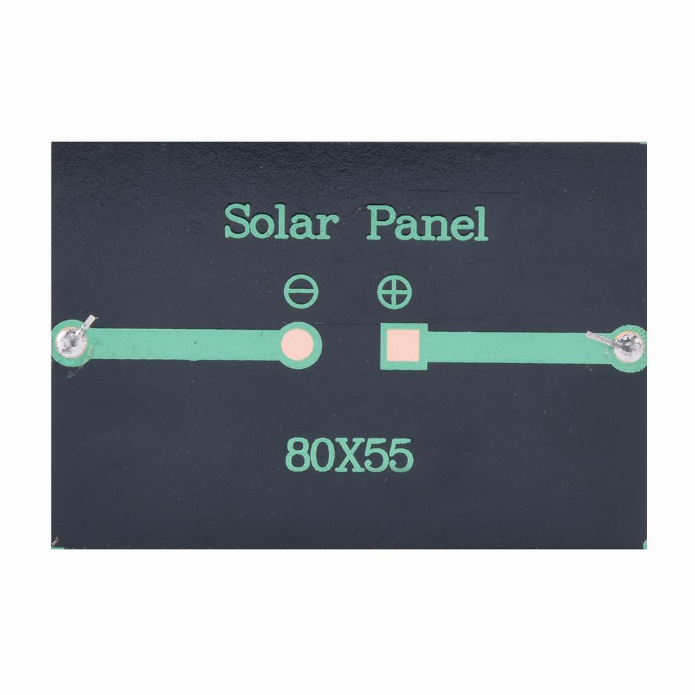 2 шт. 0,6 Вт 5 В Поликристаллическая солнечная панель Плата питания для зарядки Зарядное устройство для маломощных приборов 80x55 мм