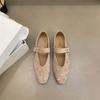Одиночные туфли женские 2025 новые весенне-осенние туфли-лодочки со стразами универсальные туфли на плоской подошве с заклепками туфли Мэри Джейн