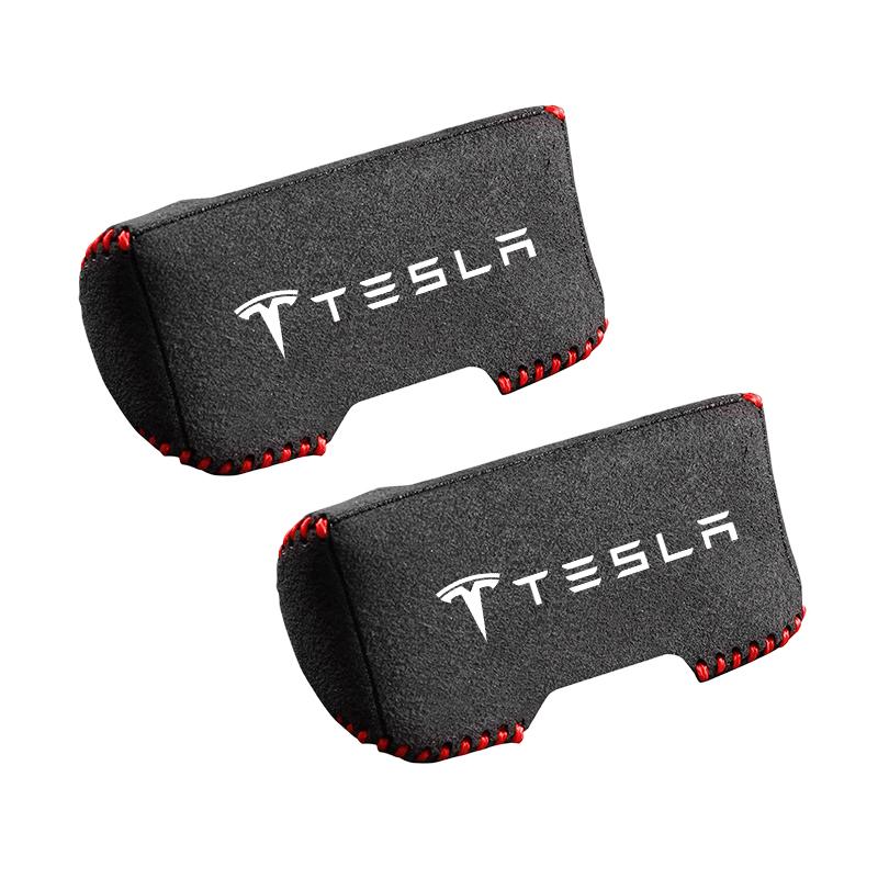 pwknb9 2Pcs Car Seat Safety Belt Buckle Cover Protective Accessories For Tesla Model-Y Model-3 Model-X Model-S Cybertruck Roadster