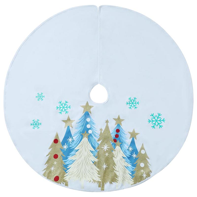 1Pcs Cartoon Christmas Tree Skirt Crafts Tree Surround Base Set Merry Christmas Decoration for Home Xmas Ornaments Navidad 2025