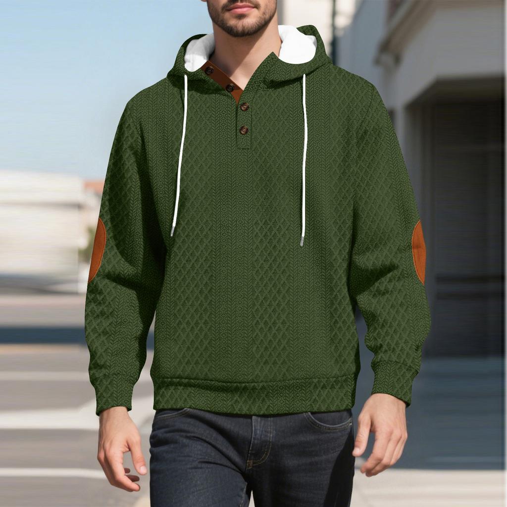 Men's Outdoor Casual Sports Color Hooded Sweater