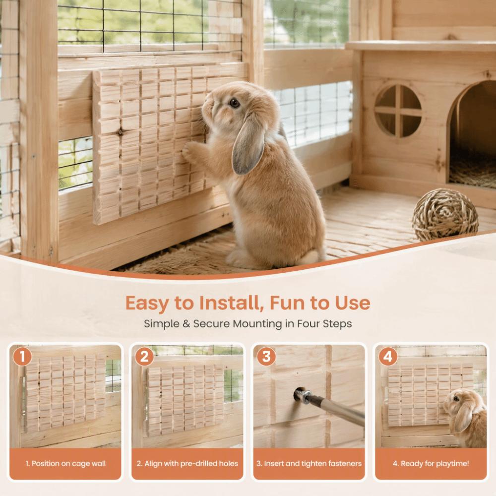 Rectangle Wooden Scratching Board Wood Wooden Claws Board Pet Scratching Board Pet Play Toy