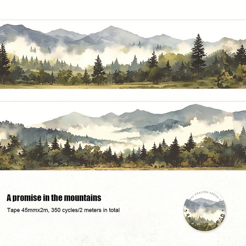 Мультяшные декоративные клейкие ленты Натуральная серия заживления Наклейки из клейкой ленты для животных Креативные самодельные декоративные клейкие ленты