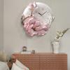 Тисненые европейские домашние настенные часы с пионом, украшение для гостиной, бесшумные часы, настенная роспись, украшение стены, искусство