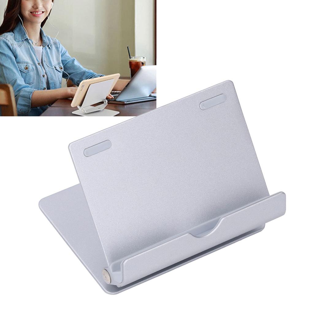 Подставка для сотового телефона, серебристая, маленькая, портативная, вращающаяся на 360 градусов, регулируемая, складная, из алюминиевого сплава, для сотового телефона