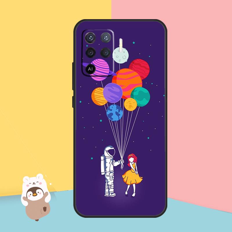Чехол Planet Astronaut для OPPO A74 A93 A83 A91 A53S A9 A5 A31 A53 2020 A15 A16 A1K A52 A72 A94 A54, чехол
