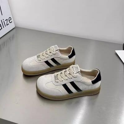 Уродливо-милые туфли для немецких тренировок на плоской подошве с двумя ремешками женские весна 2025 новые легкие повседневные туфли на мягкой подошве универсальные спортивные кеды