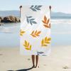 Plant Leaf Pattern Print Microfiber Blanket Quick Drying Beach Towels Oversized Printing Super Absorbent Pool Towel Blanket