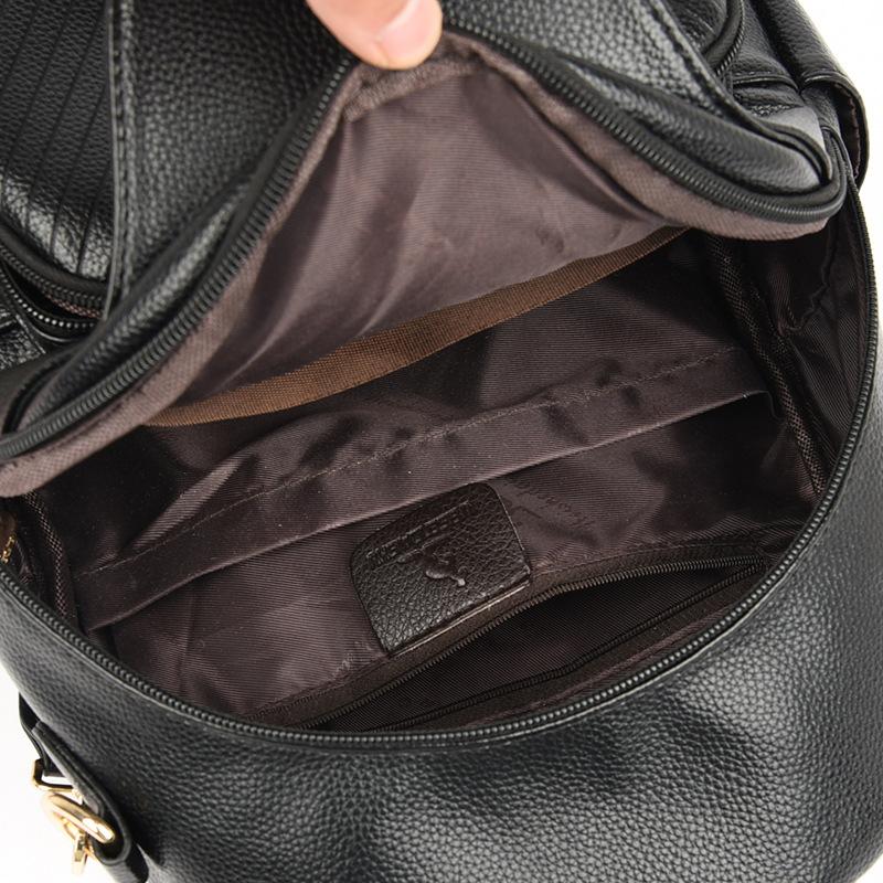 Мягкий кожаный рюкзак, новый стиль, модный и универсальный, многофункциональный рюкзак для женщин, портативный рюкзак