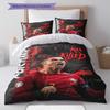 CR7 Cristiano Ronaldo Pattern Bedding,Quilt Set Quilt Cover Pillowcase Home Birthday Gift(1 * duvet cover + 2 * pillowcase, without core)
