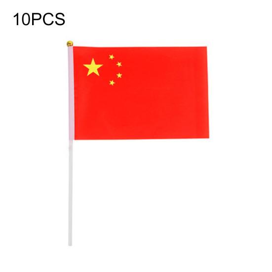 Durable China Hand Waving Flag Easy Assembly Weather-Resistance Polyester Washable Fadeless National