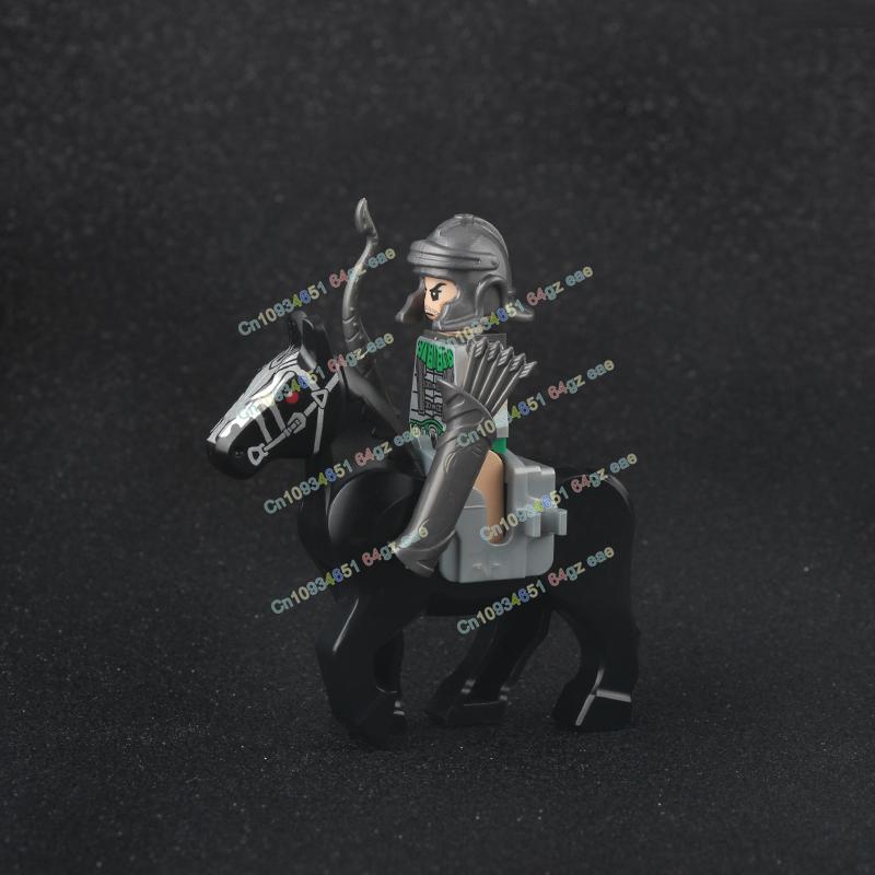 Фигурки Средневековья Рыцари Боевой конь Тяжелая кавалерия Воины Боевой конь Строительные блоки Кирпичики Игрушки Для детей подарок