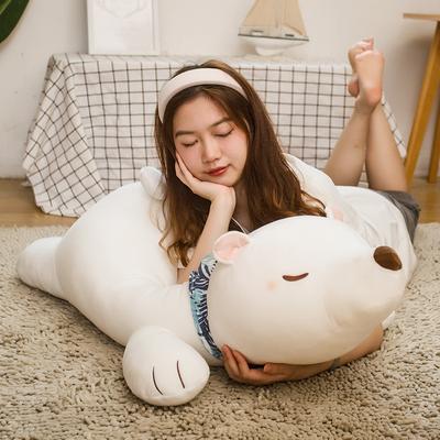 Новая кукла белого медведя, подушка-игрушка, милая плюшевая игрушка для девочки, диван, кровать, стиль для сна, подарок для девочки