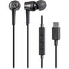 Audio TeChniCa Ath Ckd3C Bk Earphones With MiC Usb Type C Wired 1.2m Canal blaCk Small blaCk Usb Type C