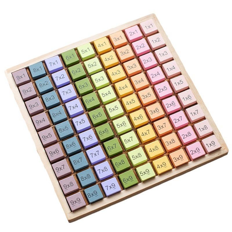 Wooden 99 Multiplication Table Digital Exercise Calculation Children's Puzzle Early Education Learning Board