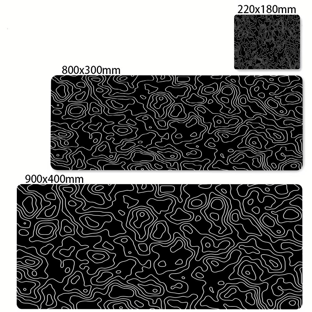 Large Black and White Art Mouse Pad Pc Gamer Mousepad Mat White Desk Mat Strata Liquid Mausepad Computer Keyboard Big Table Mat