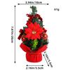 20cm Mini Table Christmas Tree, Small Size Christmas Trees Gift for Kids and Friends, Desktop Christmas Tree, New Year's Tree Decoration with Flower