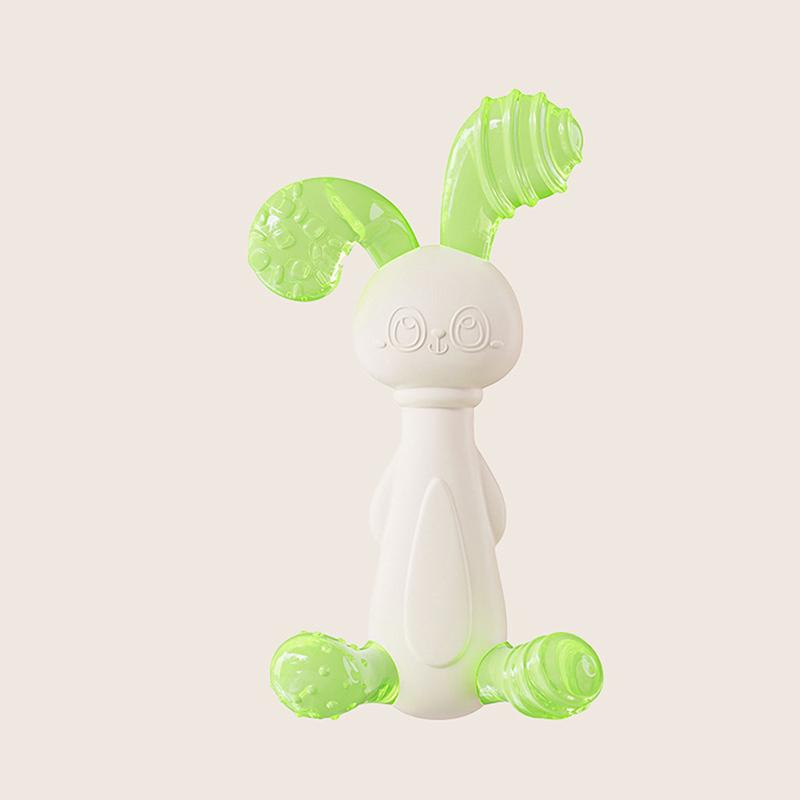 Silicone Baby Teether Silicone Baby Chewing Toys Cartoon Cute Little Rabbit Shape Newborn Handhold Molar Teether Baby Products