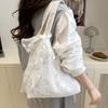 Korean Style Simple Canvas Handbag Tote Bag Large Capacity Bag Lace Shoulder Bag  Couple