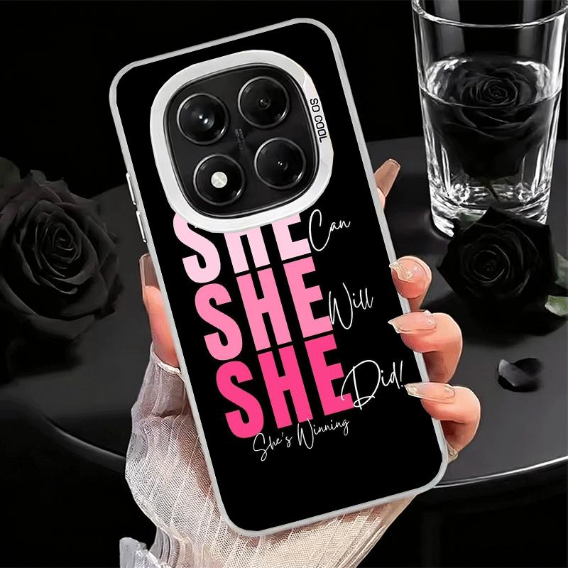 Чехол для телефона Girl Boss Lady Pink Soft для Xiaomi Redmi Note 13 14 15 Pro Plus 12S 12 11S 11 11T 10S 10 Ударопрочный Задняя крышка
