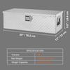 Heavy Duty Aluminum Truck Bed Tool Box, Diamond Plate Tool Box with Side Handle and Lock Keys, Storage Tool Box Chest Box Organizer for Pickup, Truck