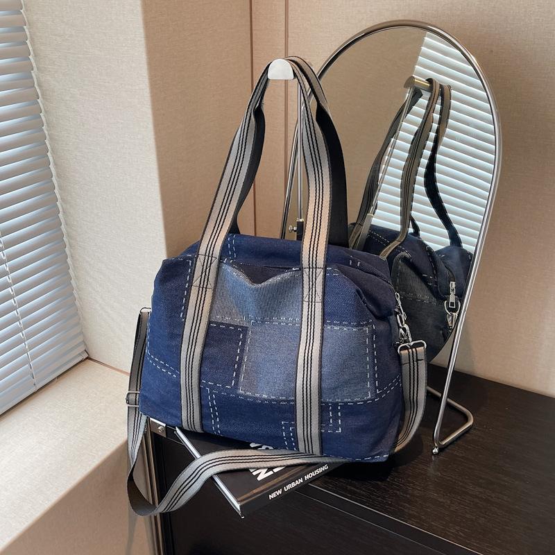 Вместительная тканевая сумка женская новая летняя универсальная сумка-мессенджер повседневная на плечо студенческая для учебы сумка-тоут