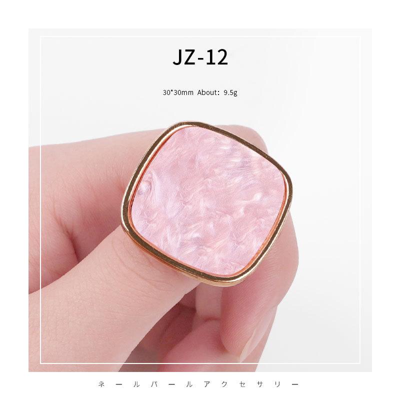 Nail Art Marble Shell Ring Подставка для дисплея Палитра Розовый Белый Регулируемый УФ-гель-лак Цветная доска для рисования Инструмент для ногтей