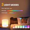 Rgb Colorful Night Light 7 Color-Changing Adjustable Brightness Table Lamp With Handle For Bedroom