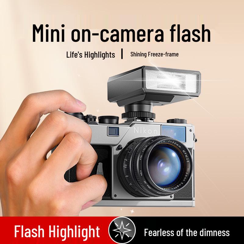 Универсальная мини-вспышка для установки на камеру для Sony, Fujifilm, Canon, Nikon, Panasonic.