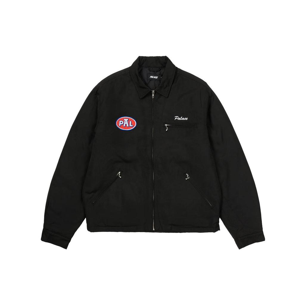 Palace Mechanic Jacket Black Logo Label Collar Jacket Men Jacket P23JK015