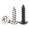 Nickel Plated Black Carbon Steel Cross Round Head Self Tapping Screw With Pad M1.2 M1.4 M1.7 M2 M2.3 M2.6 M3 M4 Wood Screws